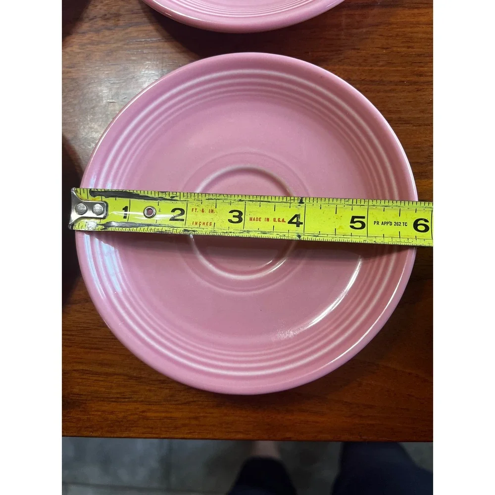 Fiesta Homer Laughlin China Co Saucers Lot‎ 12 Blue Pink Peach Lead Free vintage